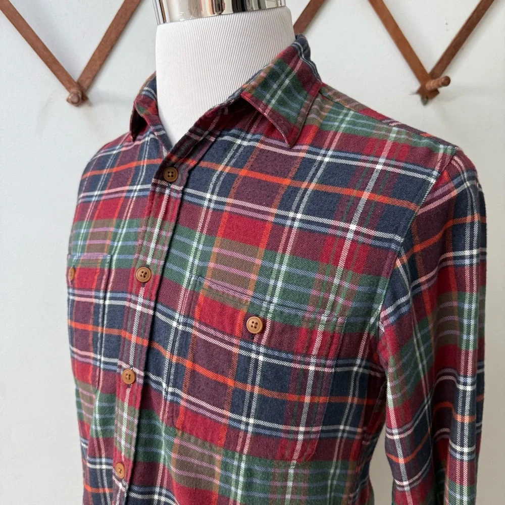 J. Crew Flannel Plaid Cotton Button Up Shirt